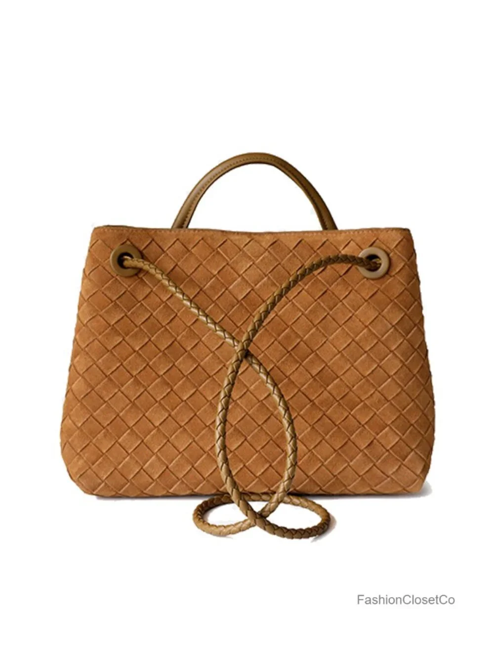 PU Leather Woven Tote Bag Crossbody Handbag Hobo Satchel Purse